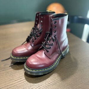 Dr. Martens Cherry Red Leather Boots